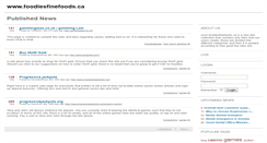 Desktop Screenshot of foodiesfinefoods.ca